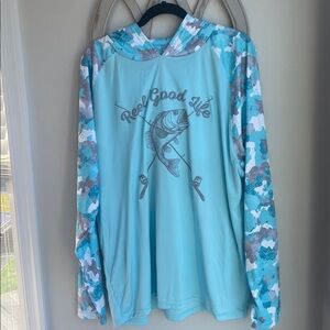 Paragon Reel Good Life UPF 50 fishing Hoodie size XL NWOT